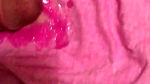 She slipped off her dirty panties during the steamy session. Then he unleashed a massive cumshot right inside them.