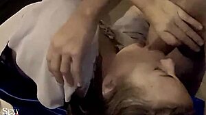 I love this close-up French amateur in black satin panties corset and jacket with doggystyle deepthroat rimming and toys