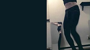 Cass Dances Solo With Ripped Clothes In Striptease