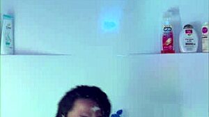 I Feel So Relaxed During This Homemade Amateur Shower Time with Ebony Beauty