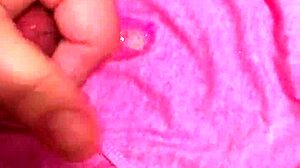 She slipped off her dirty panties during the steamy session. Then he unleashed a massive cumshot right inside them.