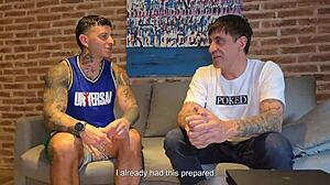 Brunette amateur couple invites blonde and latina friends for homemade group licking and spanking in close-up femdom play