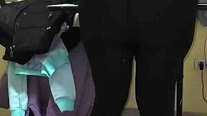 Teasing the maid in leggings with some rough exhibitionist play. Part 1 of the homemade encounter.