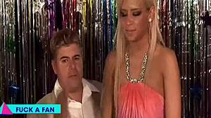 tanners tongue licks kaceys clit as she slurps on nicks cock in group blowjob and cunilingus. cumshot follows riding.