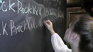 Teacher Fucked Student Baby Bamby In Ass During Private Lesson With Cock Sucking Under Table Nrx049