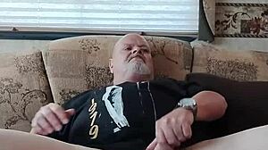 Intense Jacking Off Session In Blondie T-Shirt With Bold Strokes