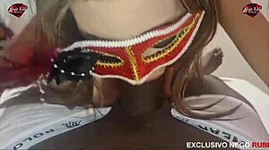 magrinha chupa minha rola até engasgar com meu pau grande e preto