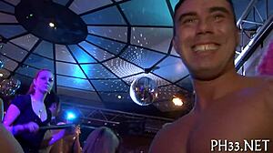 group sex cuties compete in wild party game with rough doggystyle and cum on face