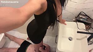 Dominant slave trampling session in intense femdom podcast