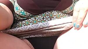 Look at my pussy in the truck close-up