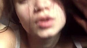 Fucked cute 18 year old european babe with natural tits behind garages then on bed