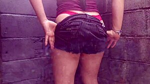 Quick anal behind her uncles' house with mexican cousin in rough first time