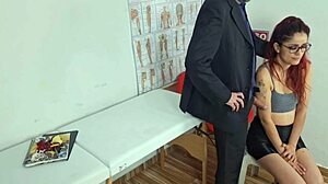 Psychologist takes advantage of innocent patient by fucking her in intense POV session. Pussy gets pounded hard during the wild encounter.