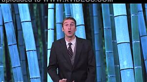 naked weather girl strips outdoors teasing with ripped clothes