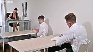 Back to school chapter 3 headmaster Mr Perry initiates DP free for all gangbang in office gp3088