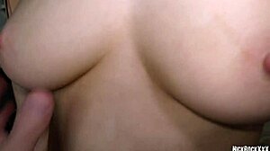 I accidentally slipped into my stepsister's friend with her round ass, this cute 18 y.o. teen in doggystyle.