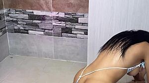 sexy colombian prostitute rides cock in wild creampie cowgirl close-up