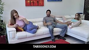 In this taboo fantasy, the husband punishes his nympho teen stepniece for fucking him in a wild session