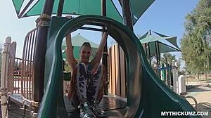 That juicy white booty is bouncing hard on this big white cock