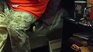 I catch my stepmom sneaking peeks at my fat big black cock