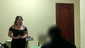 Teasing the maid in leggings with some rough exhibitionist play. Part 1 of the homemade encounter.