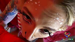 Hey, daddy's revenge fucking that cute 18yo babe in reindeer cosplay for Christmas casting! 🎄