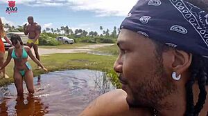 Wild Nudist Beach Orgy With Brazilian Teens In Mmf Double Vaginal Penetration And Bareback Action