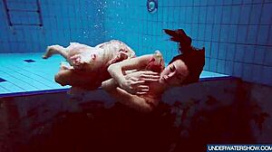 Martina the hot croatian continues her hot show... uh with bikini and underwater nudist vibes in pool and beach settings.