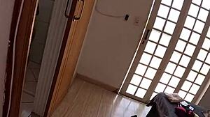 shirley azevedo arrives at the mansion for her first time in a brazilian backstage shower with wet pussy and barefoot feet