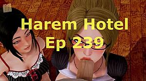 Harem hotel episode 239 details game action in hotel setting