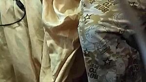 I catch my stepmom sneaking peeks at my fat big black cock