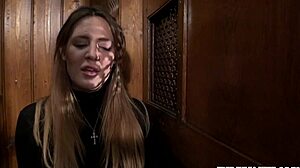 Samantha Bentley takes a huge facial cumshot from the intense blonde blowjob scene