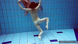 Martina the hot croatian continues her hot show... uh with bikini and underwater nudist vibes in pool and beach settings.