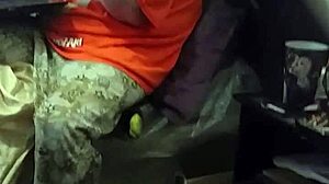 I catch my stepmom sneaking peeks at my fat big black cock