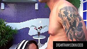 do you crave a brazilian shemale deepthroating your cock in fishnets?