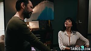 This naughty Latina milf housewife Puck seduces the big cocked director for rough action.