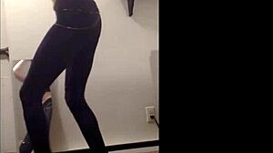 Cass Dances Solo With Ripped Clothes In Striptease