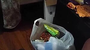 I catch my stepmom sneaking peeks at my fat big black cock