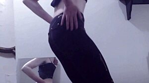 Cass Dances Solo With Ripped Clothes In Striptease