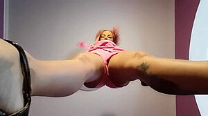 BDSM Game Featuring Sissy Slut Under Femdom Mistress Strapon Control