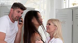 Back to school chapter 3 headmaster Mr Perry initiates DP free for all gangbang in office gp3088