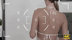 Wow, modest blonde model craves tasting his butthole with rimjob and handjob!