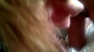 My blonde girlfriend gave me an awesome blowjob that finished with a nice facial