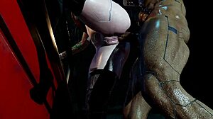 Cyberpunk Slut Hints at Tight Anal Thrill in Public Outdoor Encounter with Intense Fucking and Creampie Finish