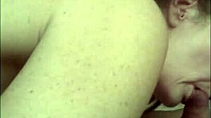 Enticing Upper View Of Mature Cunnilingus