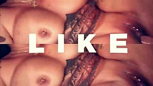 Fiery Lesbian Party With Katrina Colt And Ella Reese In Red Lingerie. They Grind Clits And Lick In 69 Tribbing.