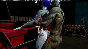 Cyberpunk Slut Hints at Tight Anal Thrill in Public Outdoor Encounter with Intense Fucking and Creampie Finish