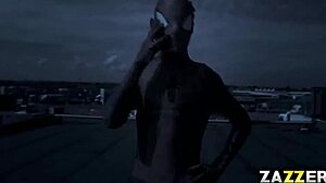 i mean the black cat like totally deepthroats spideys monster cock in this cosplay suckin session uh with big tits bouncin