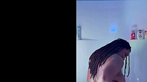 I Feel So Relaxed During This Homemade Amateur Shower Time with Ebony Beauty