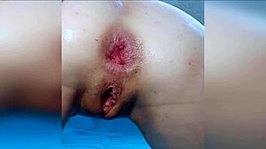 Intense Self-Fisting Leads To Wide Anal Gape